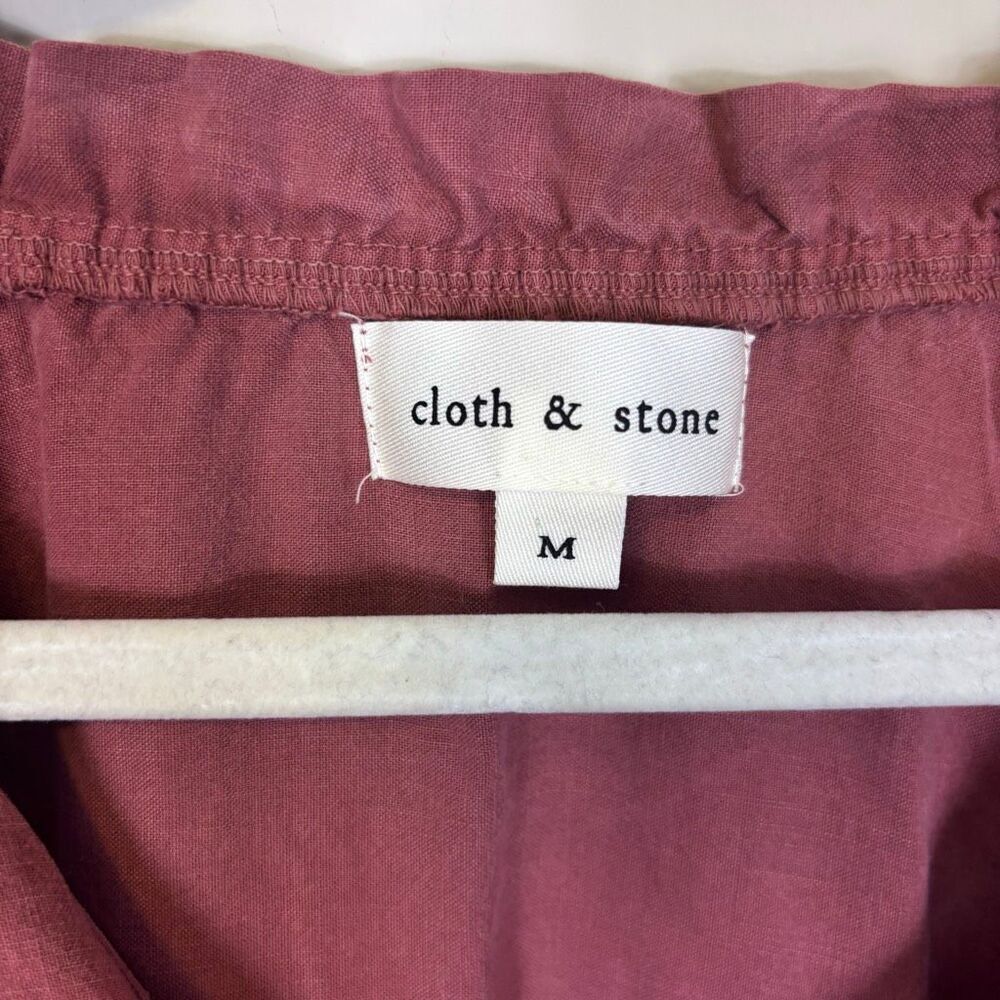 Cloth & Stone Pink Button Front Long Sleeve Blouse Top Size Medium - Picture 5 of 6
